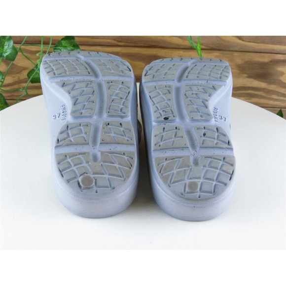 Trusols Size 37 M Women Sandal Flip Flop Gray Synthetic - Picture 9 of 10